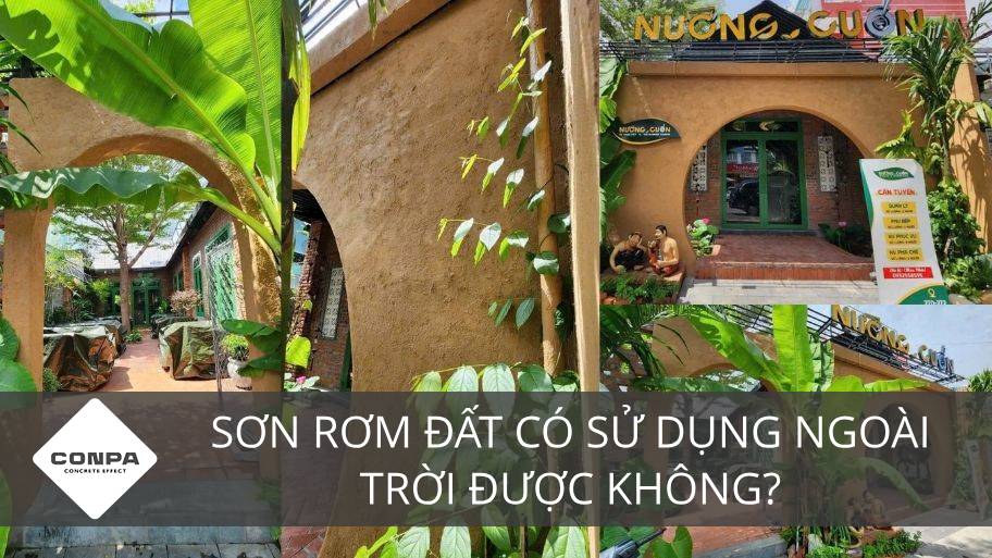 Sơn rơm đất có sử dụng ngoài trời được không?