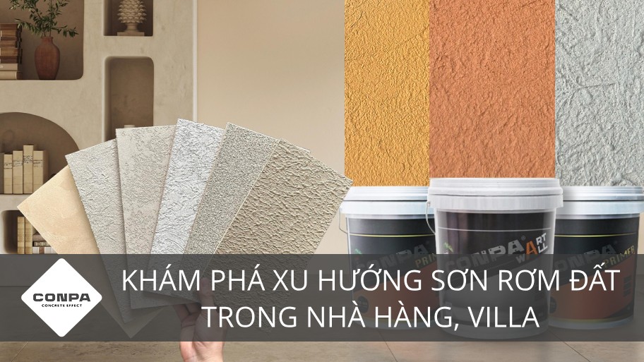 Xu hướng sơn rơm đất trong nhà hàng villa