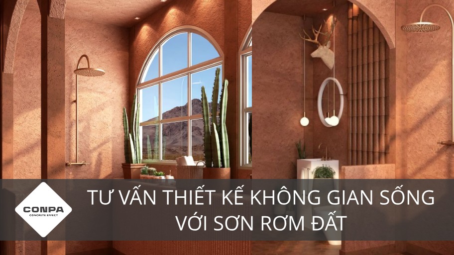 Thiết kế không gian sống với sơn rơm đất