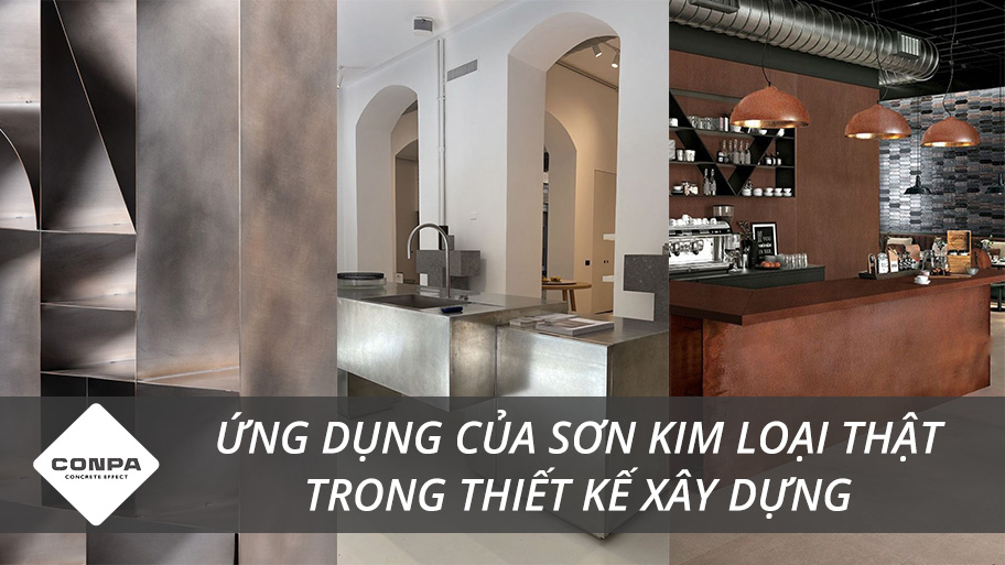 Ứng dụng sơn kim loại thật trong thiết kế nội thất