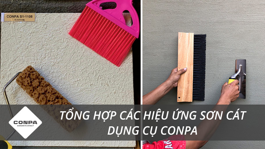 Hiệu ứng sơn cát dụng cụ Conpa