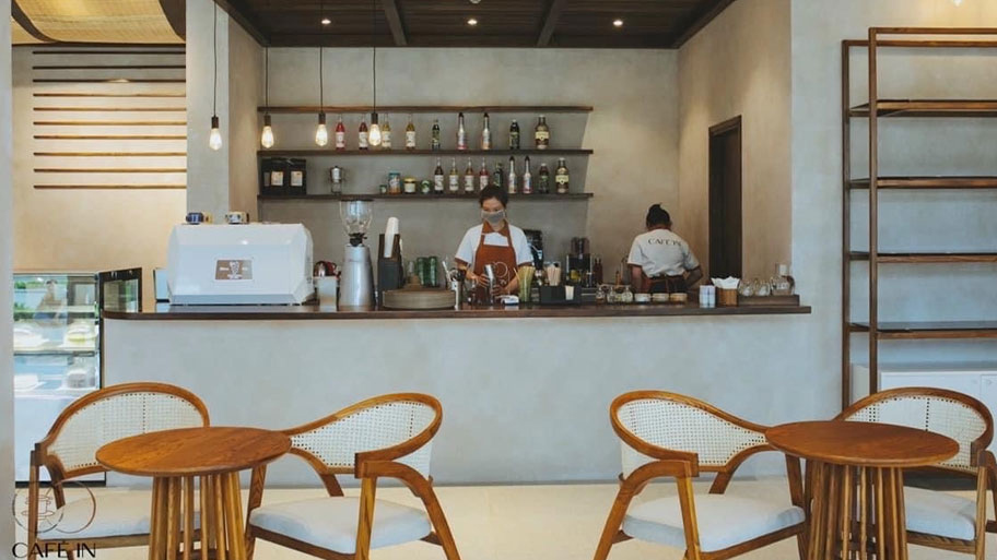 Các công trình ứng dụng sơn cát nghệ thuật Conpa đẹp Mẫu quán cafe sử dụng sơn cát nghệ thuật
