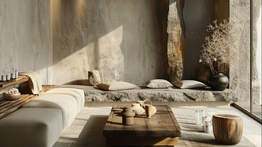 Nâng tầm không gian trải nghiệm cho Spa khi ứng dụng sơn cát nghệ thuật Quán spa sử dụng sơn cát nghệ thuật