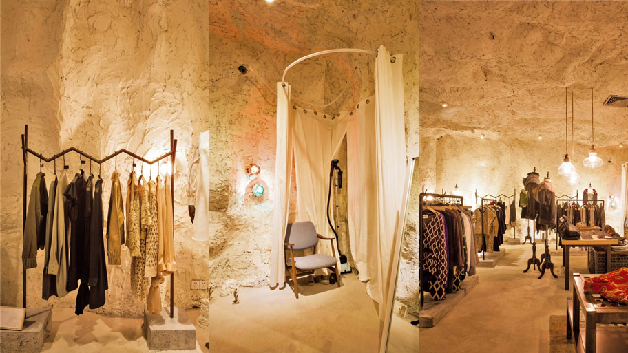 Ứng dụng sơn cát nghệ thuật cho cửa hàng bán quần áo