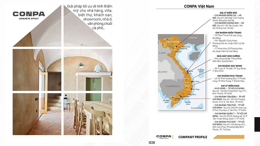 Ứng dụng sơn earth color cho công trình quán cafe hiện nay Công ty cung cấp sơn Marble effect Conpa