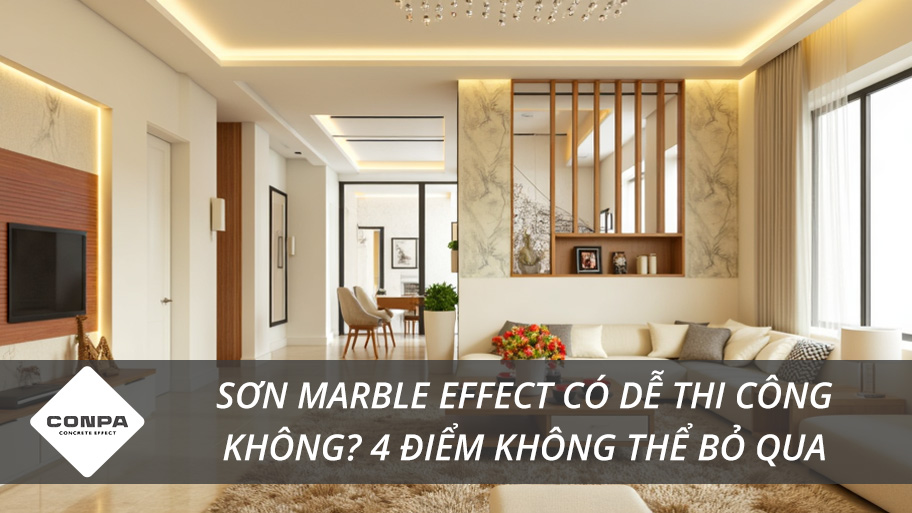 Sơn marble effect có dễ thi công không