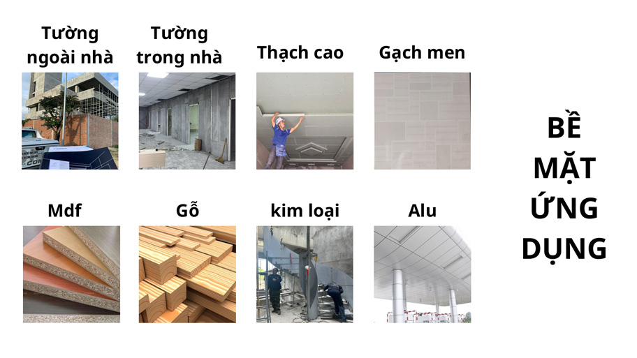 Bề mặt phù hợp thi công sơn Marble Effect