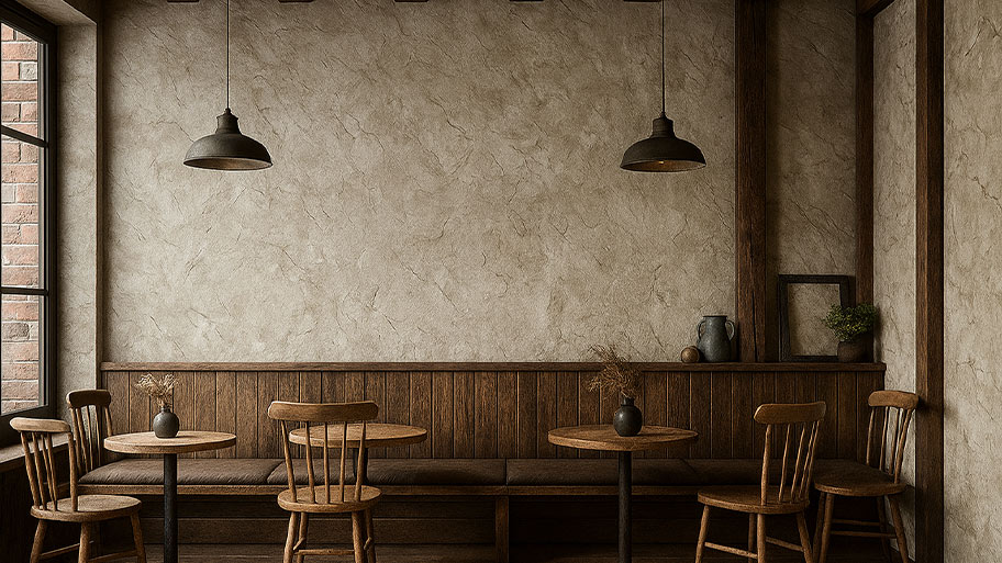 Công trình phong cách Rustic kết hợp với sơn Earth Color