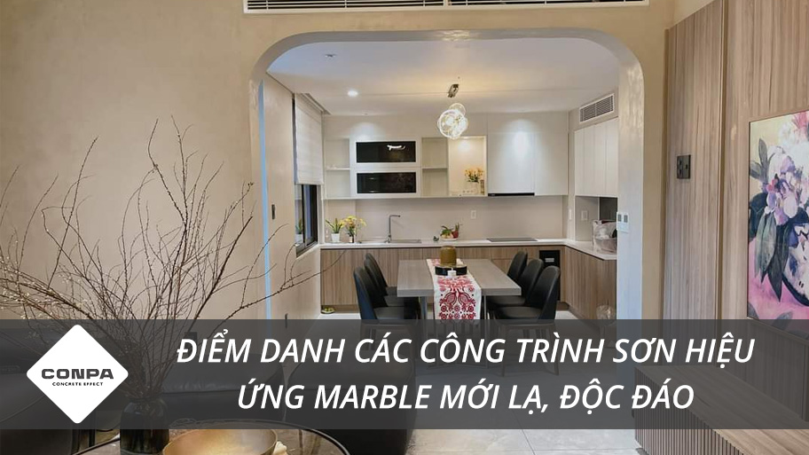 Công trình sơn hiệu ứng Marble Effect