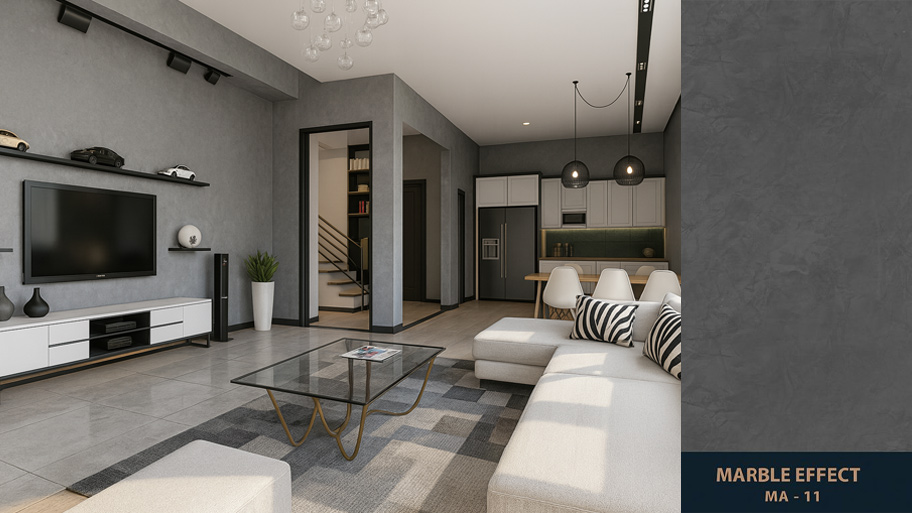 Đắm chìm với bảng màu sơn hiệu ứng Marble cực mãn nhãn Mẫu công trình ứng dụng sơn Marble Effect mã 11