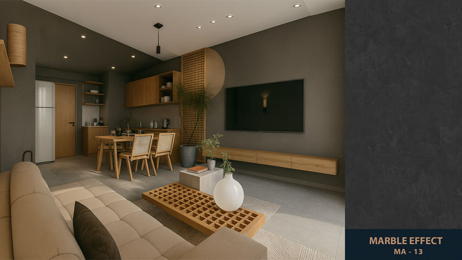 Đắm chìm với bảng màu sơn hiệu ứng Marble cực mãn nhãn Mẫu công trình ứng dụng sơn Marble Effect mã 13