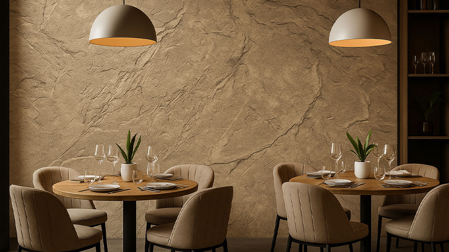 Những công trình nhà hàng độc đáo sử dụng sơn earth color Nhà hàng phong cách hiện đại sử dụng sơn Earth Color