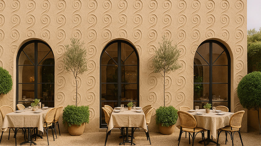 Những công trình nhà hàng độc đáo sử dụng sơn earth color Nhà hàng phong cách thiên nhiên ứng dụng sơn Earth Color