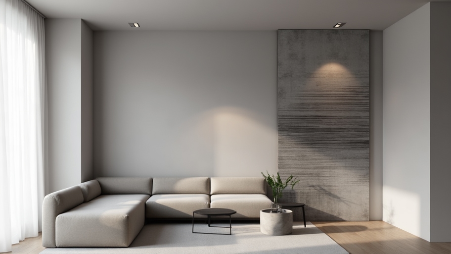 Phong cách tối giản kết hợp với sơn Marble Effect