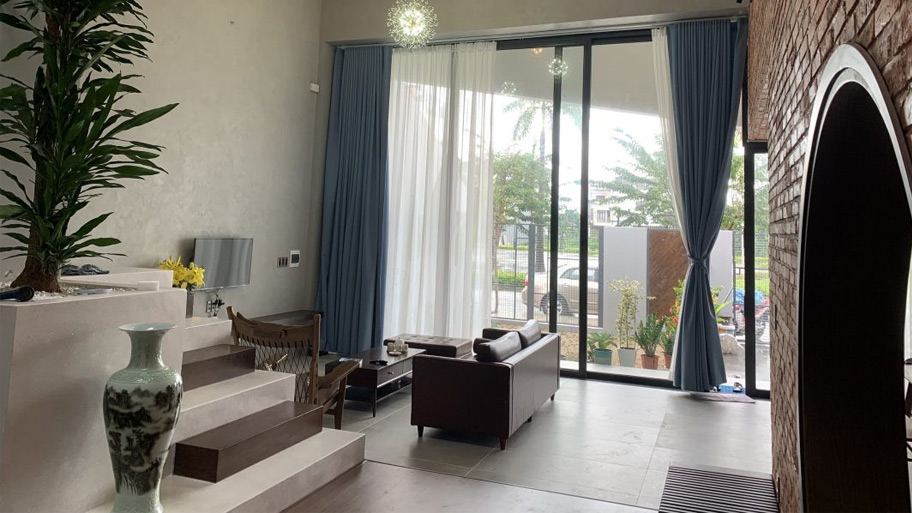 Ứng dụng sơn hiệu ứng Marble Effect trong thiết kế nội thất 2025 Phòng khách ứng dụng sơn Marble Effect