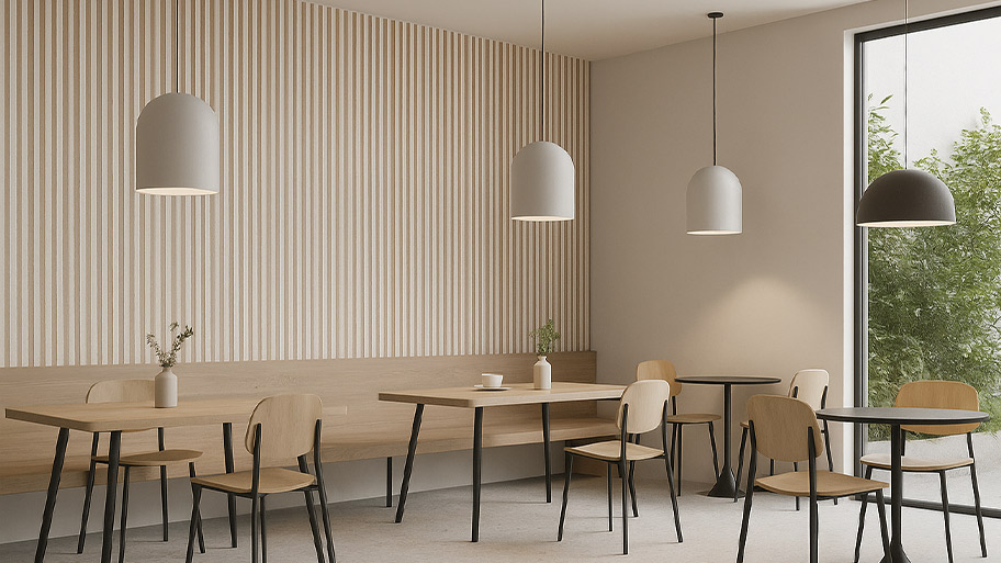 Ứng dụng sơn earth color cho công trình quán cafe hiện nay Quán cafe phong cách tối giản sử dụng sơn Earth Color