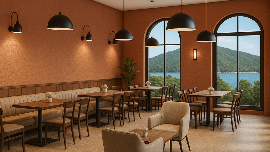 Ứng dụng sơn earth color cho công trình quán cafe hiện nay Quán cafe sử dụng sơn Earth Color