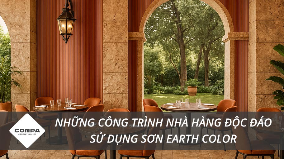 Sơn Earth Color cho nhà hàng đẹp