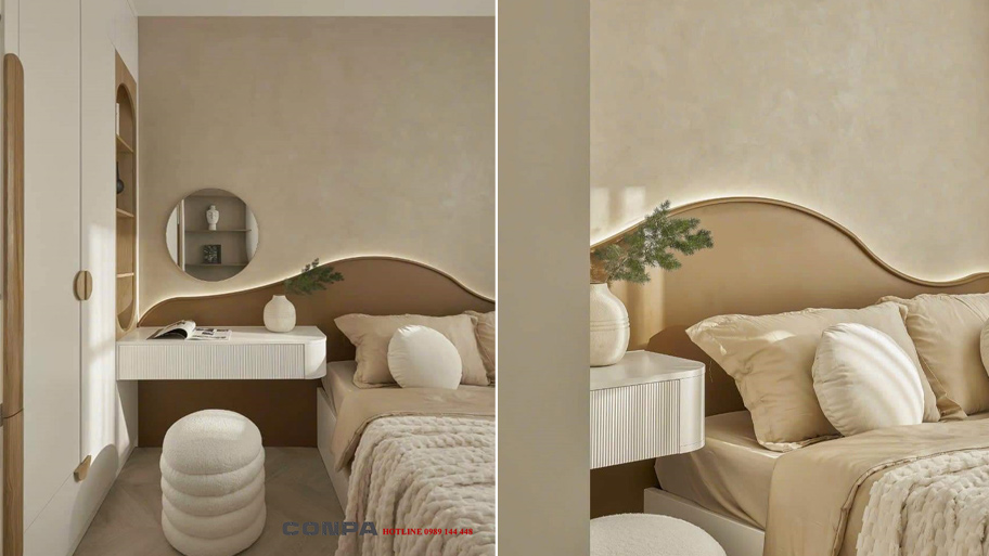 Ứng dụng sơn hiệu ứng Marble Effect trong thiết kế nội thất 2025 Sử dụng sơn Marble Effect cho nội thất phòng ngủ