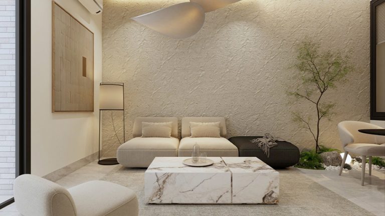 Bề mặt ứng dụng sơn Earth Color trong các công trình