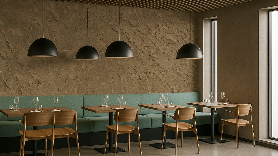 Những công trình nhà hàng độc đáo sử dụng sơn earth color Ứng dụng sơn Earth Color trong nhà hàng phong cách hiện đại