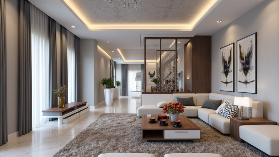 Ứng dụng sơn hiệu ứng Marble Effect trong thiết kế nội thất 2025 Ứng dụng sơn hiệu ứng Marble Effect trong thiết kế nội thất phòng khách
