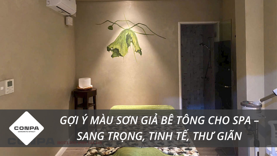 Màu sơn giả bê tông cho spa