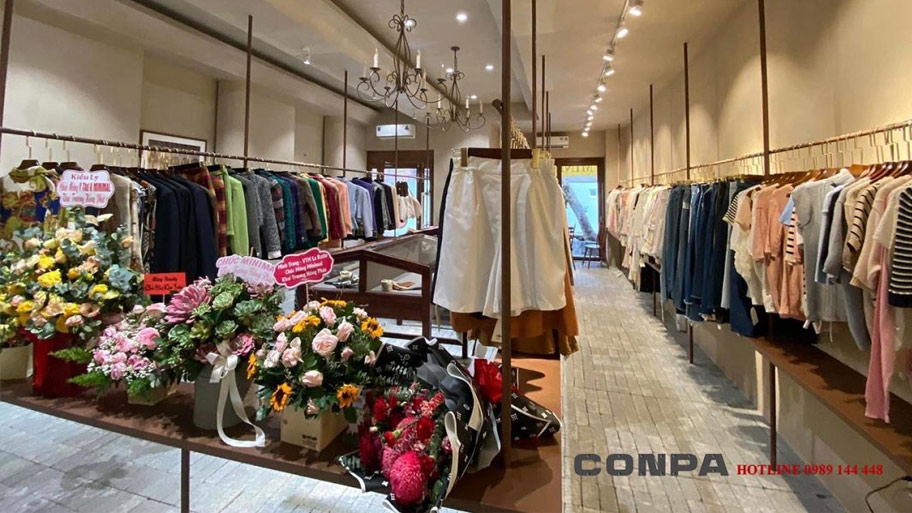 Bí quyết chọn màu sơn giả bê tông cho cửa hàng đẹp, hiện đại và hút khách Ứng dụng sơn giả bê tông màu kem sáng cho cửa hàng thời trang