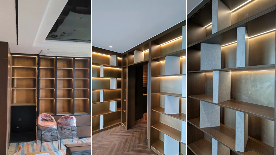 Sơn hiệu ứng kim loại cho tủ sách