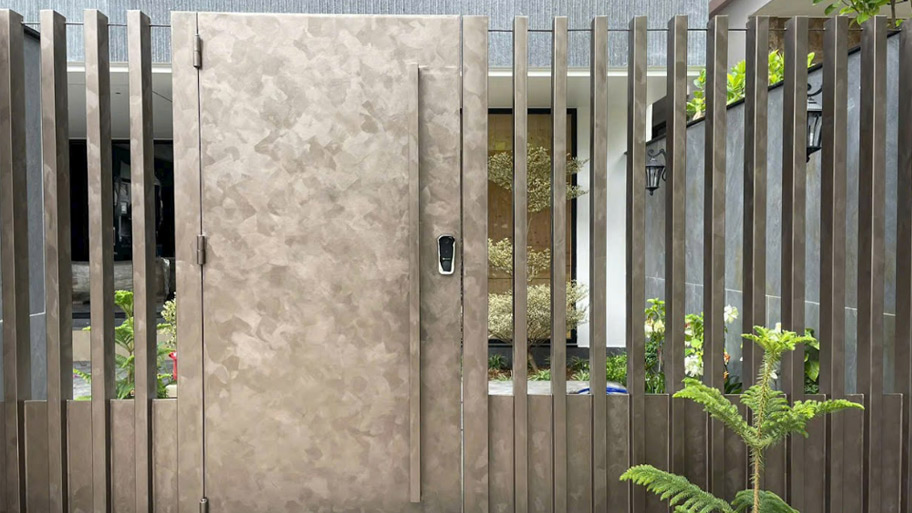 Mẫu công trình ứng dụng sơn hiệu ứng kim loại cho ngoại thất Sơn hiệu ứng sử dụng cho hàng rào ngoại thất
