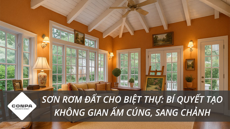 Sơn rơm đất cho biệt thự