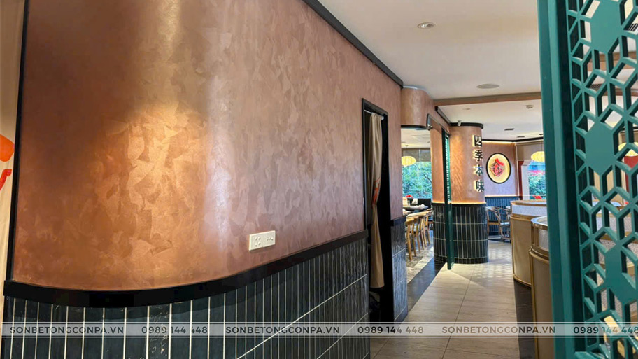 Ưu điểm của sơn hiệu ứng kim loại trong nội thất