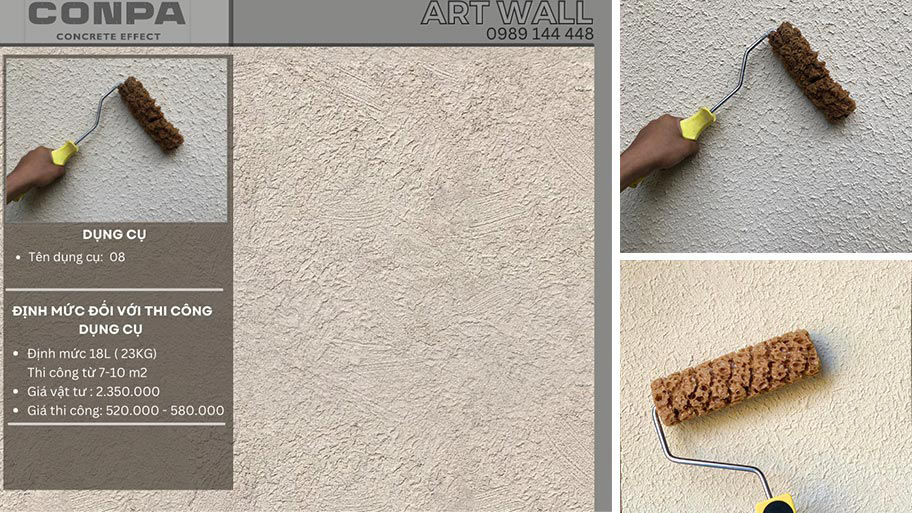 Con lăn tạo hiệu ứng sơn cát