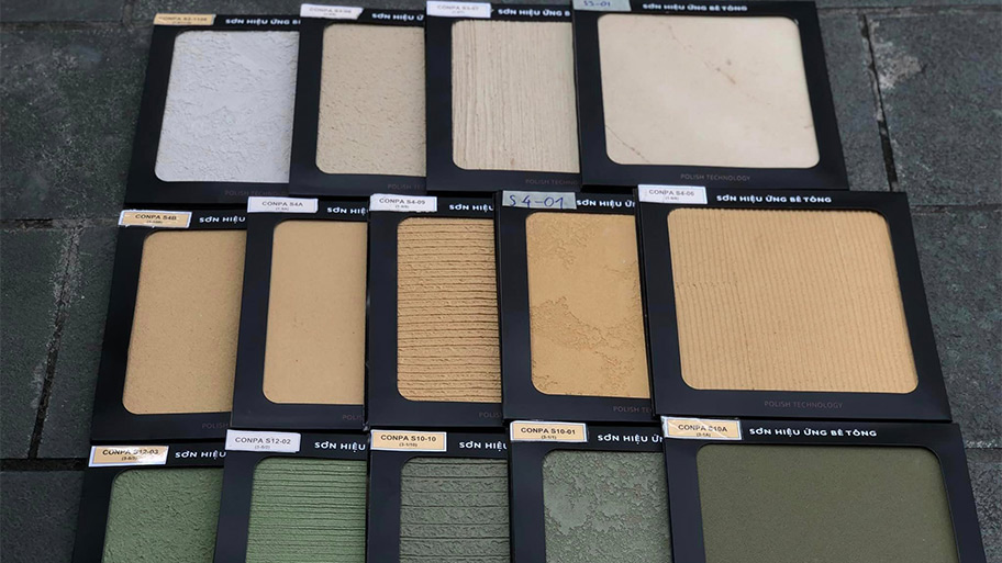 Mẫu thực tế sơn cát nghệ thuật