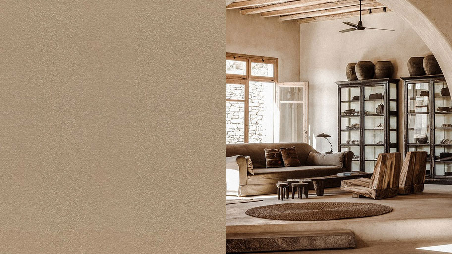 Phòng khách ứng dụng sơn cát đẹp tự nhiên