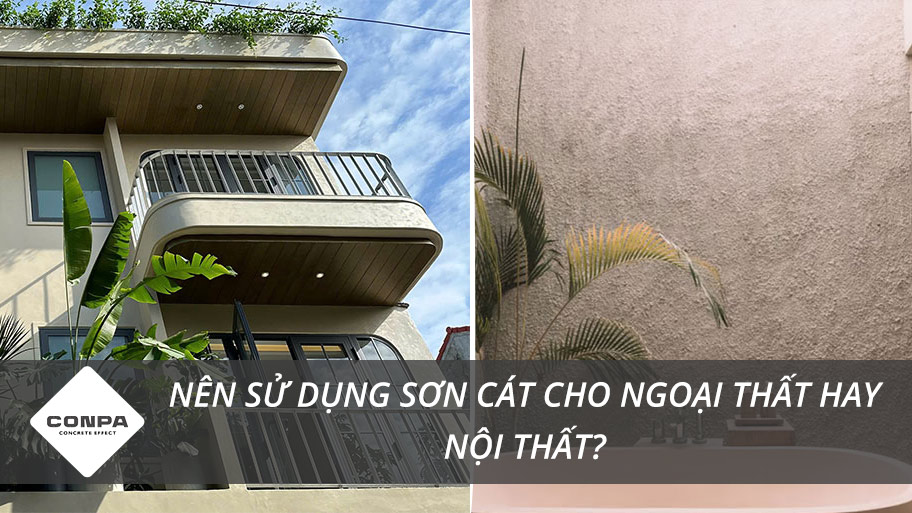 Sử dụng sơn cât cho ngoại thất hay nội thất