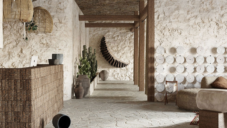 Sử dụng sơn cát trong phòng khách