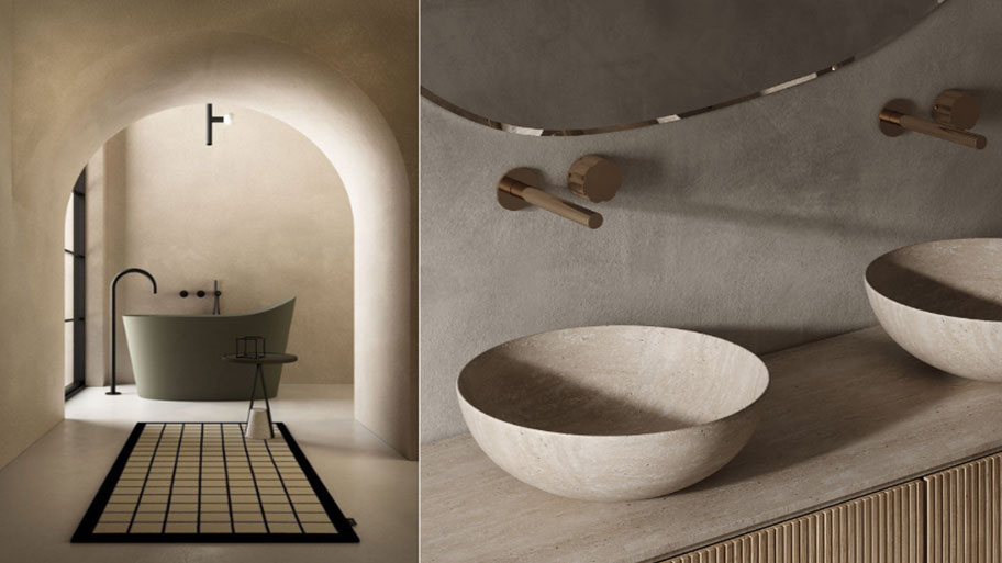 Sử dụng sơn cát xung quanh bồn tắm trong phòng tắm