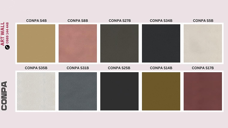 Bảng màu sơn cát đa dạng