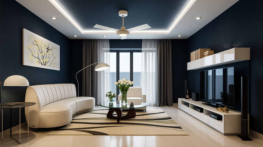 Phong cách hiện đại kết hợp sơn cát màu đen