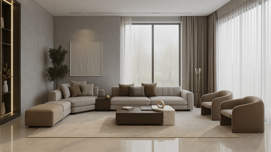 Sơn cát hợp phong cách hiện đại