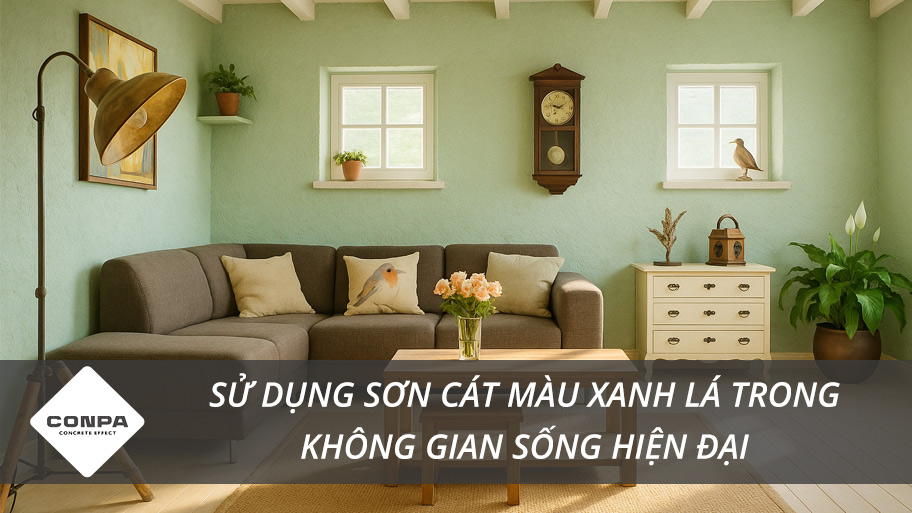 Sơn cát màu xanh lá