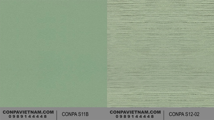 Sơn cát màu xanh olive và xanh lá nhạt phù hợp homestay