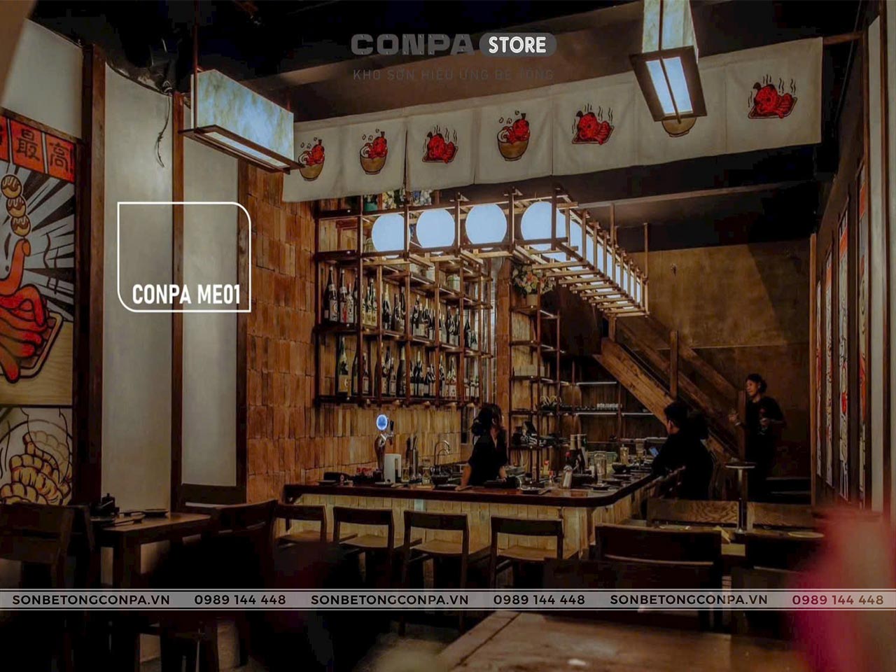 Toàn cảnh không gian nhà hàng Nhật Kiri