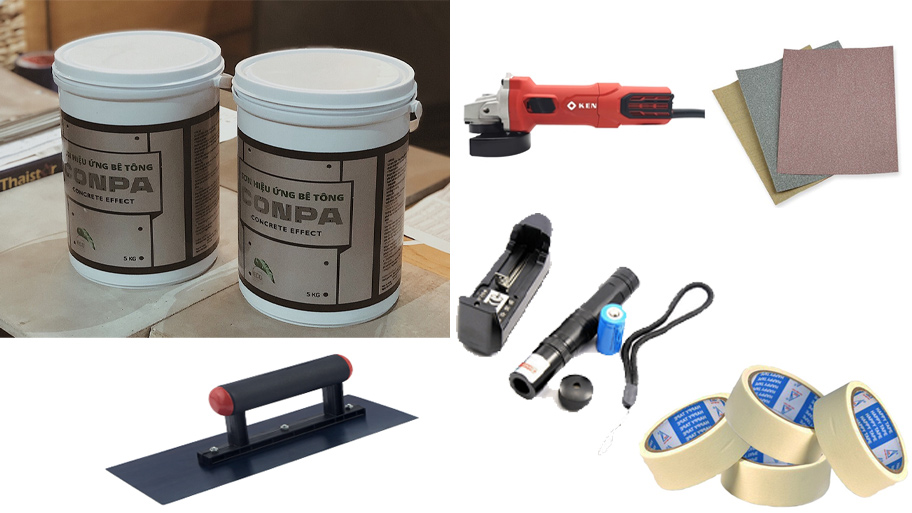 Dụng cụ thi công sơn hiệu ứng kẻ roan nong