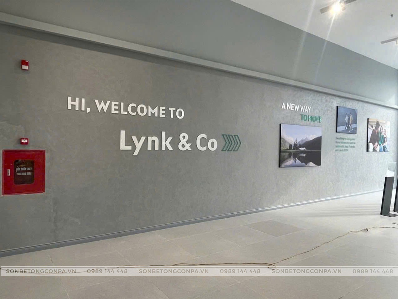 Sơn hiệu ứng bê tông của showroom