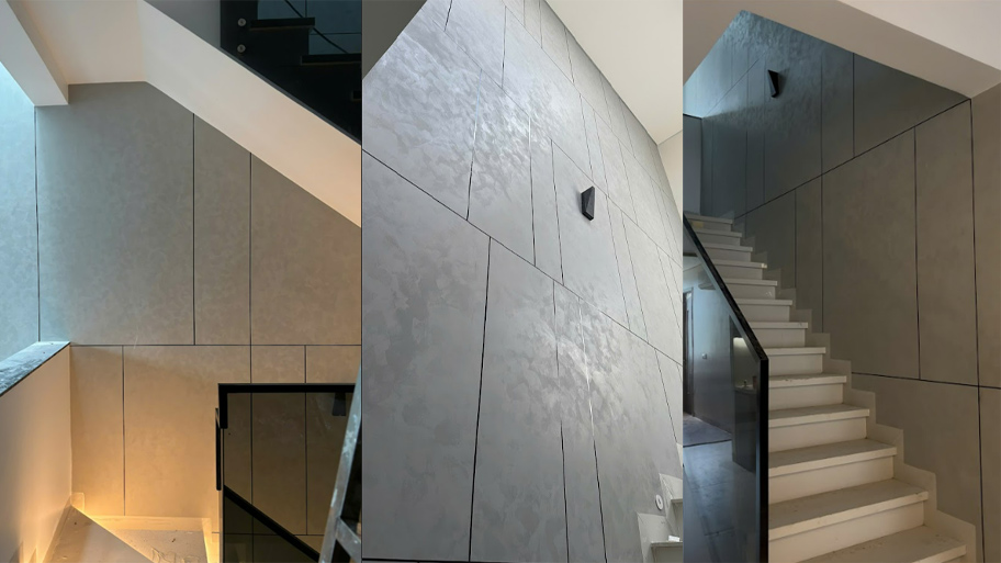 Sơn hiệu ứng màu xám hợp kẻ roan