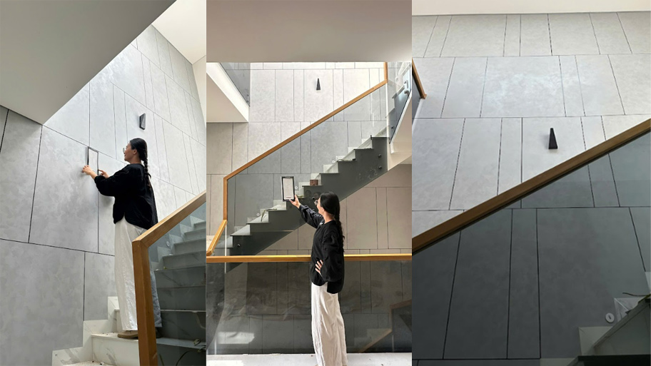 Xu hướng thiết kế bằng hiệu ứng kẻ roan 2025: Đẹp, hiện đại, chuẩn studio Sử dụng roan tâm tường cho tường hiệu ứng