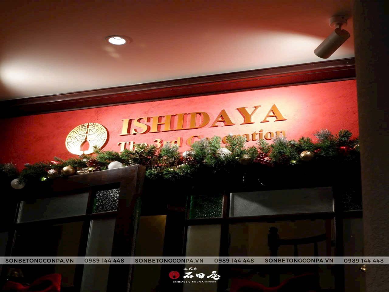 Sơn hiệu ứng Conpa ở nhà hàng Ishidaya