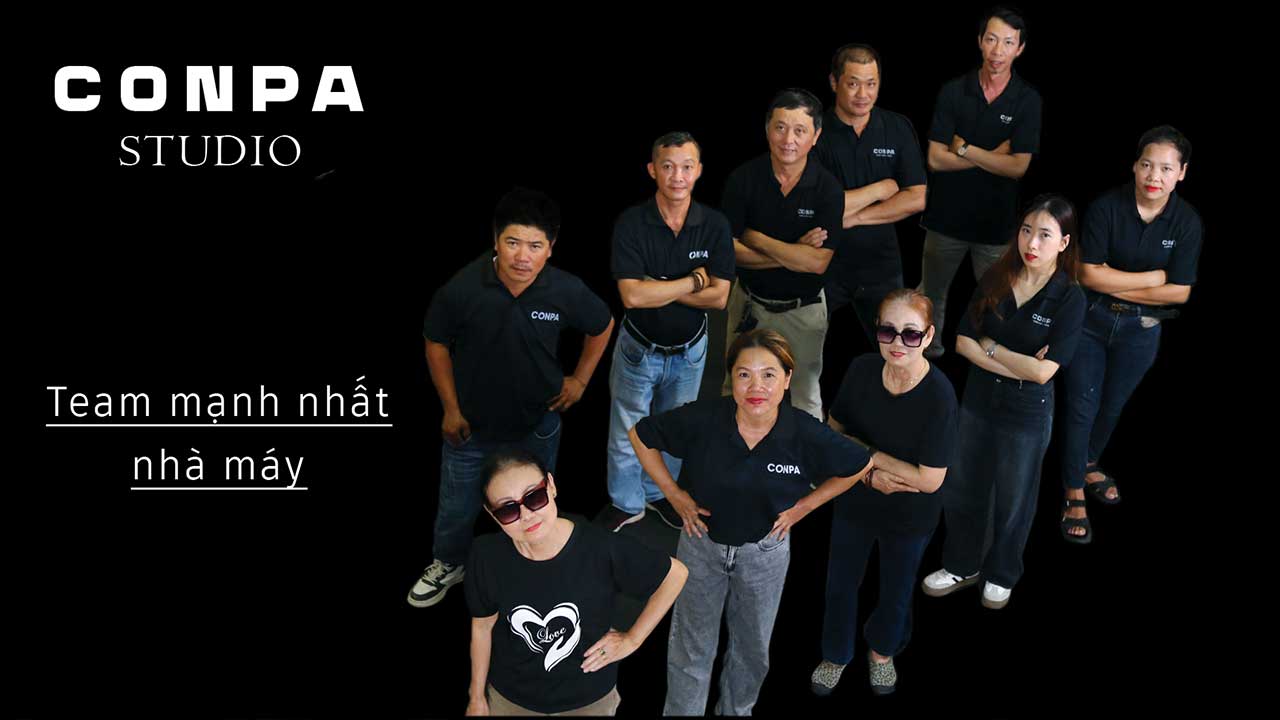 30 Team nhà máy Conpa chụp ảnh nhận diện thương hiệu, đội ngũ kỹ thuật và sản xuất vật liệu sơn hiệu ứng 